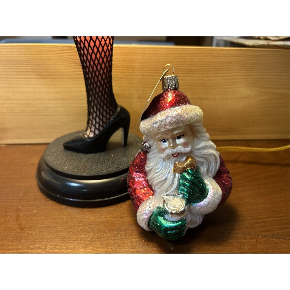 2012 SANTA'S COOKIE BREAK - OLD WORLD CHRISTMAS - BLOWN GLASS ORNAMENT NEW W/TAG